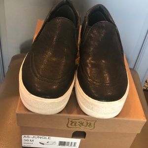 ASH platform soft leather slip on sneakers